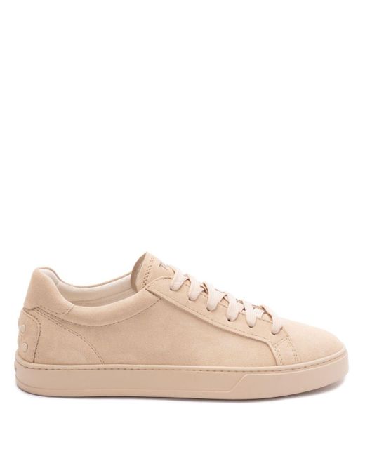 Tod's Pink Lace-Up Suede Sneakers for men