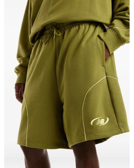 New Balance Green Short Trackside French 7 Po for men