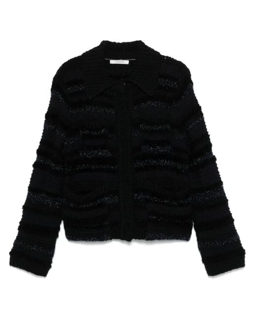 Dorothee Schumacher メタリック カーディガン Black