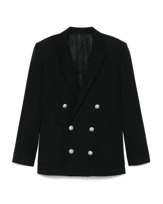 Balmain Doppelreihiges Sakko in Black für Herren