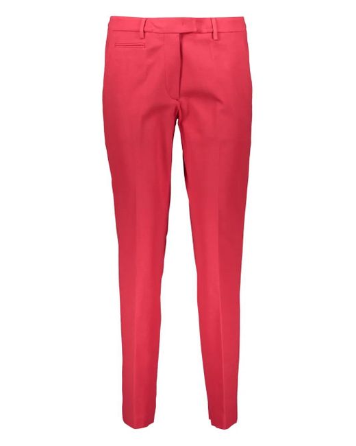 Dondup Red Straight-Leg Trousers