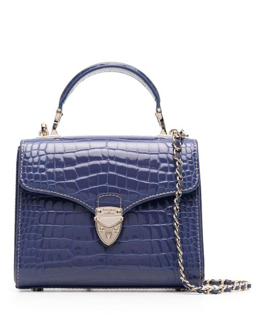Aspinal of London Mayfair Leather Tote Bag in Blue | Lyst Australia