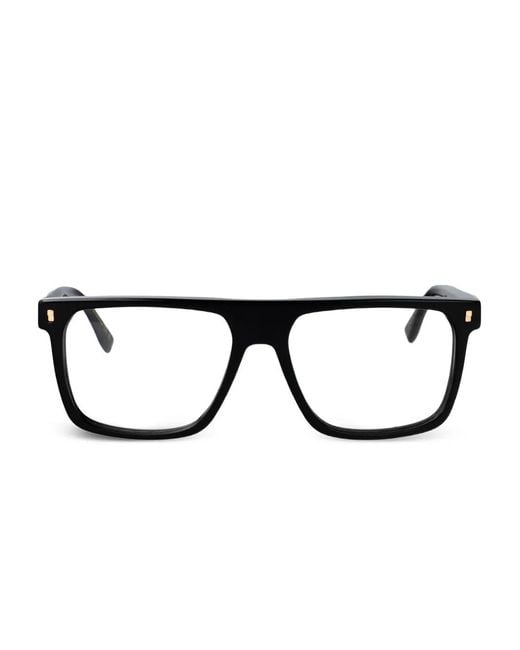 DSquared² Brille Mit Eckigem Gestell in Black für Herren