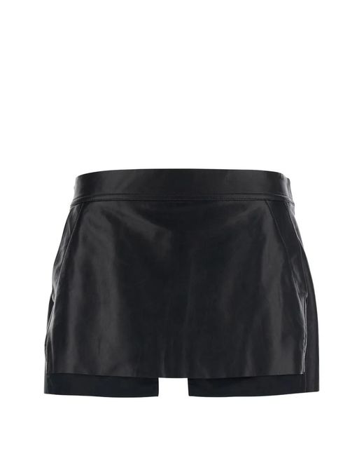 Rick Owens Black Fog Rear-Zip Mini Skirt