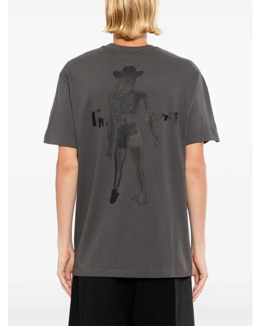 Yohji Yamamoto Gray T-Shirt Invitation for men
