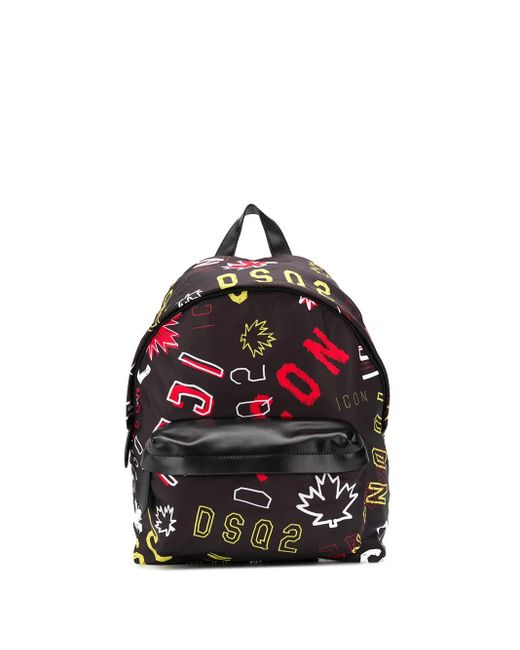 Mochila con estampado Icon DSquared² de hombre de color Red