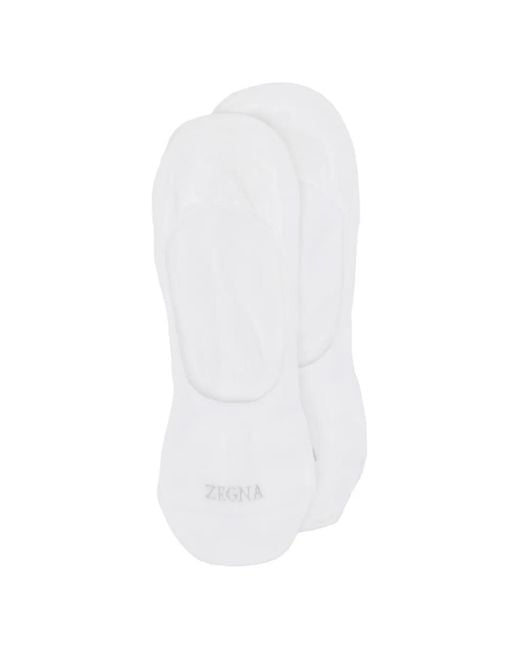Zegna White Freshness Socks for men