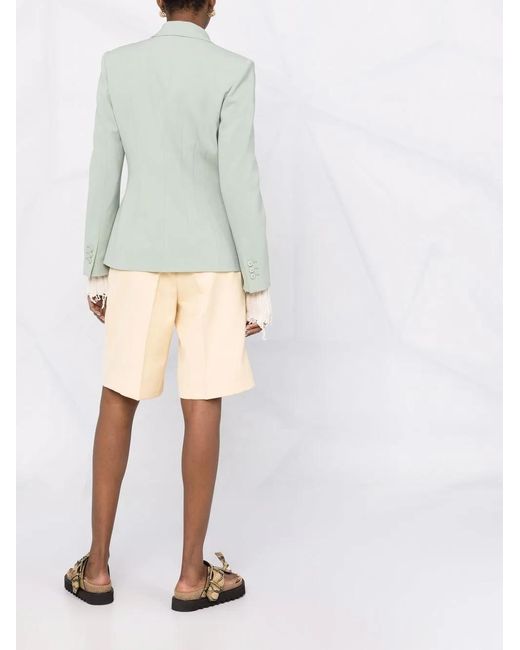 Alberta Ferretti Green Double-Breasted Blazer