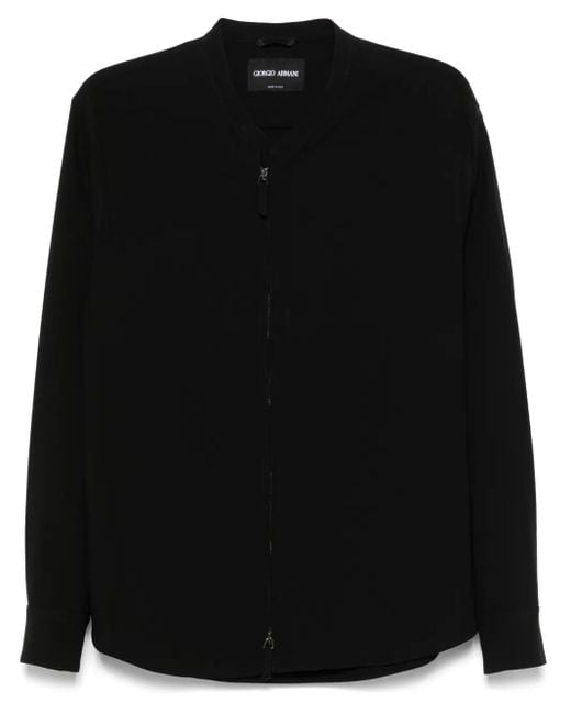 Giorgio Armani Black Virgin Wool Jacket for men