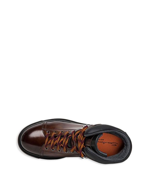 Chaussures de randonnée à empiècements Santoni pour homme en coloris Brown