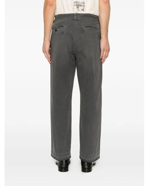 Enfants Riches Deprimes Gray Distressed-Effect Straight-Leg Trousers for men