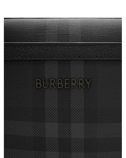 Burberry Black Check Crossbody Bag for men