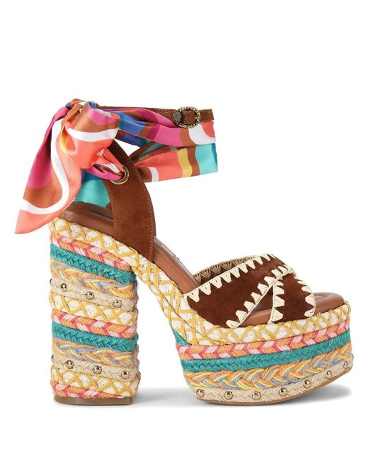 Kurt Geiger White Chelsea Scarf Sandals