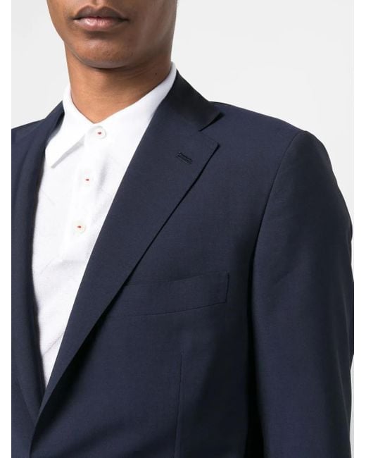 Kiton Blue Single-Breasted Tailored Suit for men