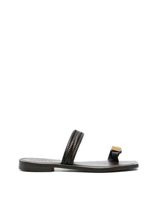 DONNARì White Braided-Strap Sandals