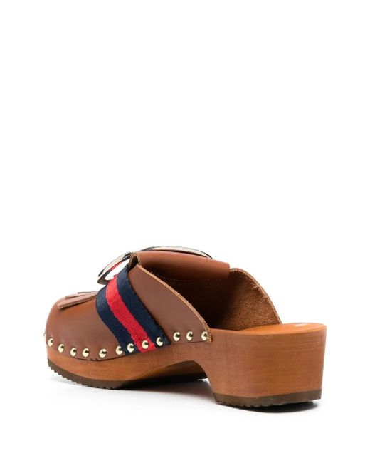 Jejia Brown Tassel-Detail Mules