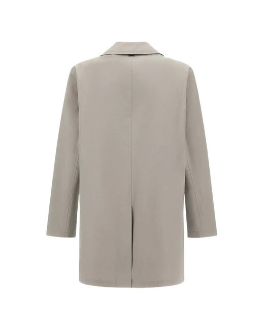Herno Gray Welt-Pockets Button Coat for men