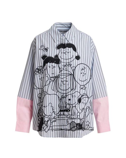 Essentiel Antwerp Gray Peanuts Striped Shirt