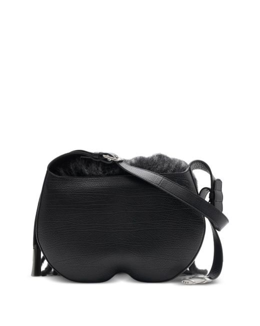 Burberry Black Medium Blanket Leather Shoulder Bag