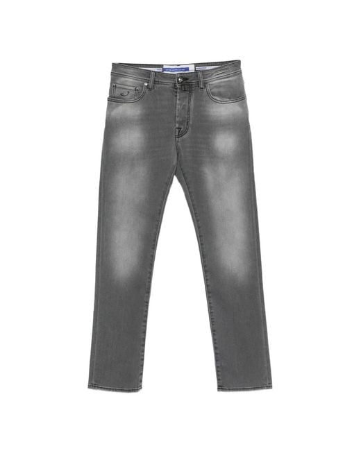 Jacob Cohen Gray Five-Pocket Denim Jeans for men