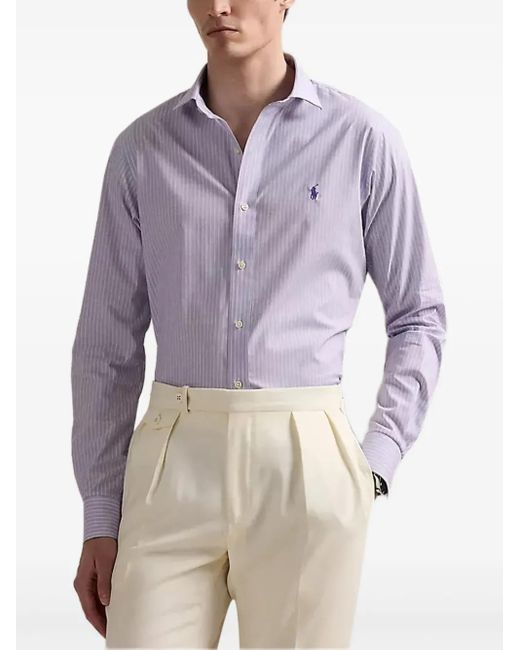 Chemise Rayée À Manches Longues Polo Ralph Lauren pour homme en coloris Purple