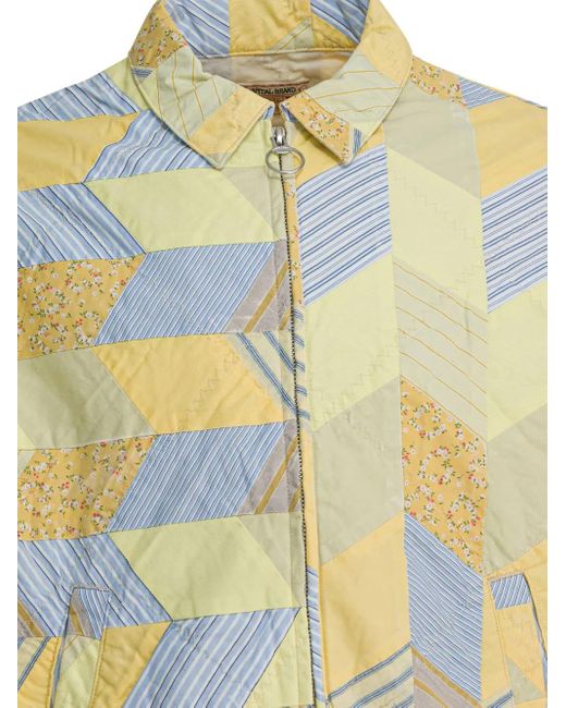 Kapital Jack Met Ritssluiting En Patchwork in het Yellow voor heren