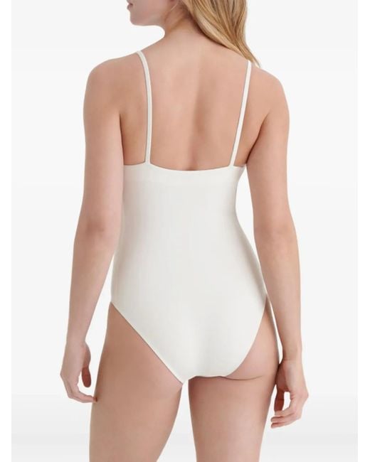 Eres White Aquarelle Square-Neck Swimsuit