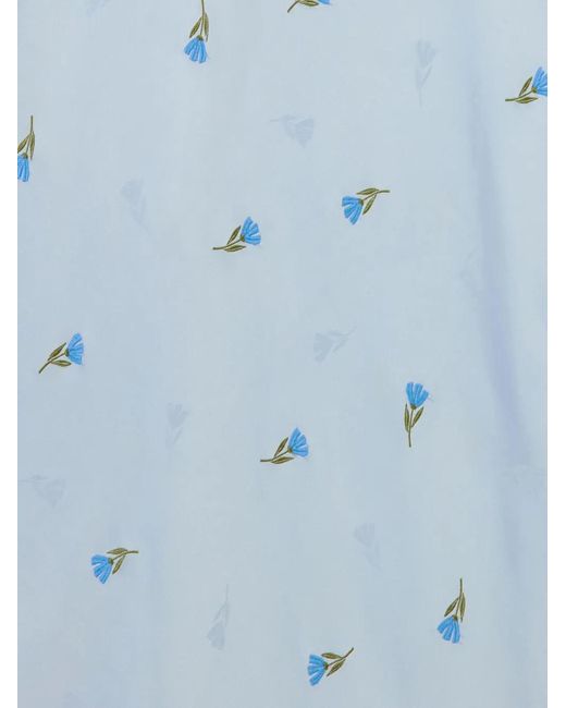 Claudie Pierlot Midi-Jurk Met Bloemenprint in het Blue