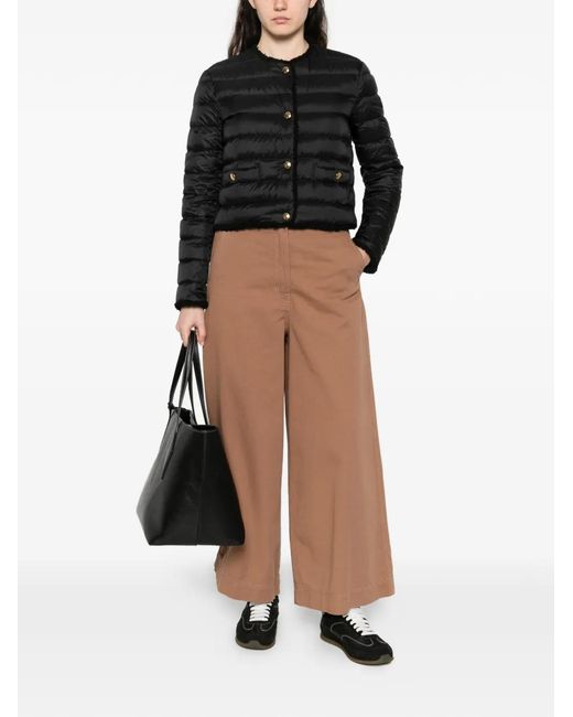 Moncler Black Fleurs Short Down Jacket