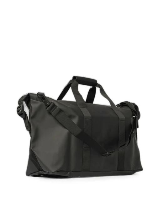 Rains Black Hilo Weekend Holdall Bag for men