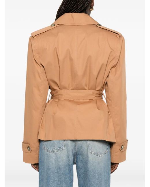 Stella McCartney Natural Belted Double-Breasted Jacket