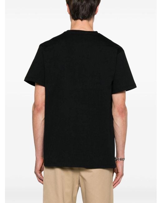 Gucci Black Cotton Jersey T-shirt With Patch for men
