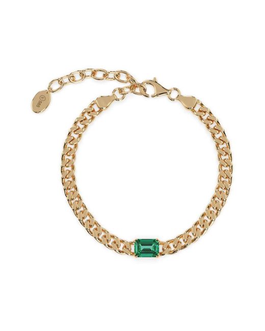 Pulsera Eden Oasis en oro amarillo de 14 ct con esmeraldas VEYNOU de color Metallic
