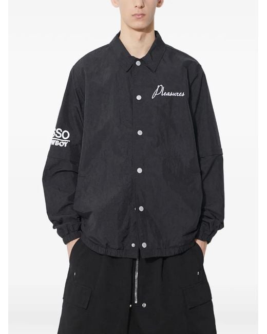 Pleasures Blue Gypsy Buttoned Shirt Jacket for men
