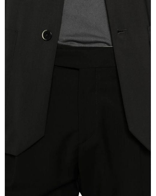 Briglia 1949 Black Pantalon Plissé À Taille Ceinturée for men
