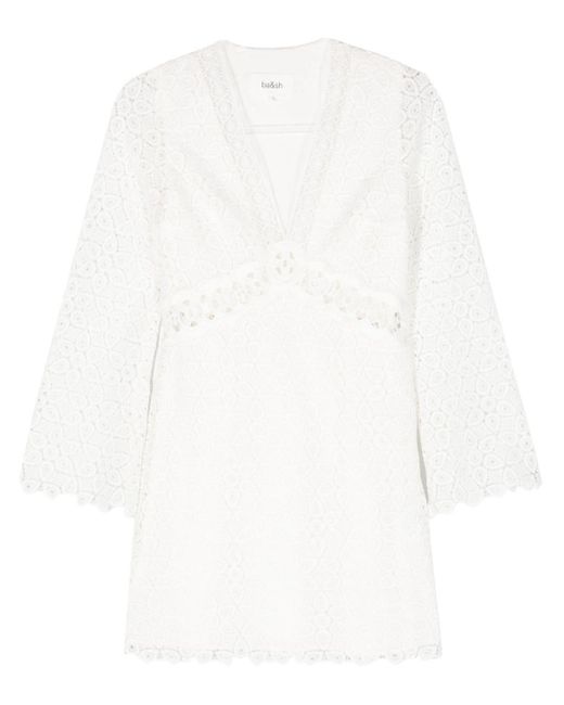 Ba&sh White Galia Guipure-lace Dress