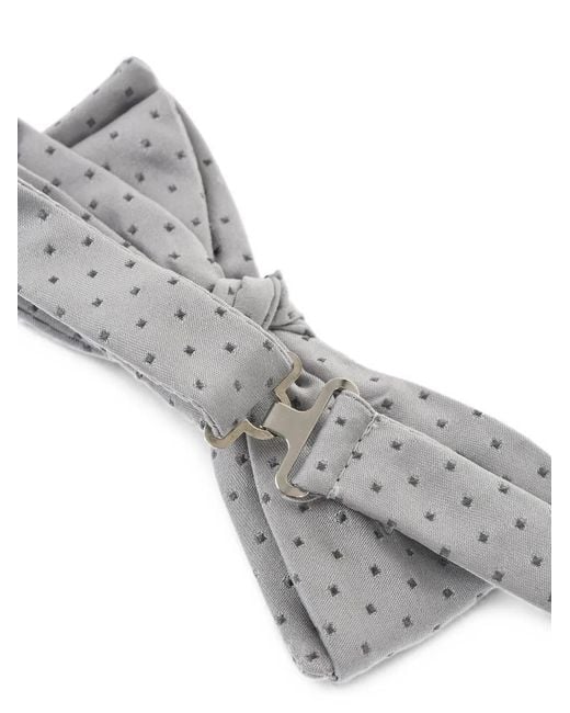 Corneliani White Polka-Dotbow Tie for men
