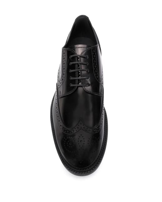 Tod's Black Flat Shoes for men