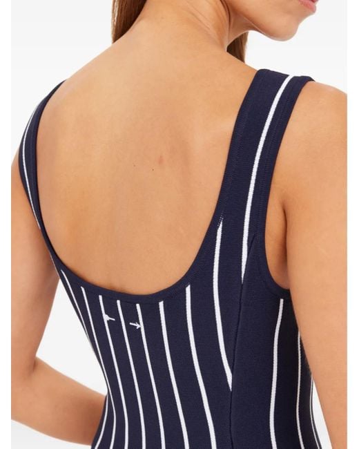 The Upside Blue Gestreiftes Deiji Strick-Minikleid