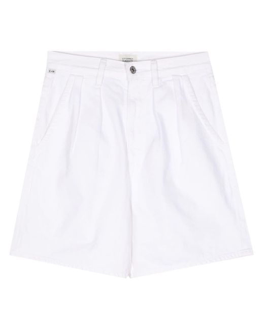 Citizens of Humanity White Maritzy Cotton Shorts