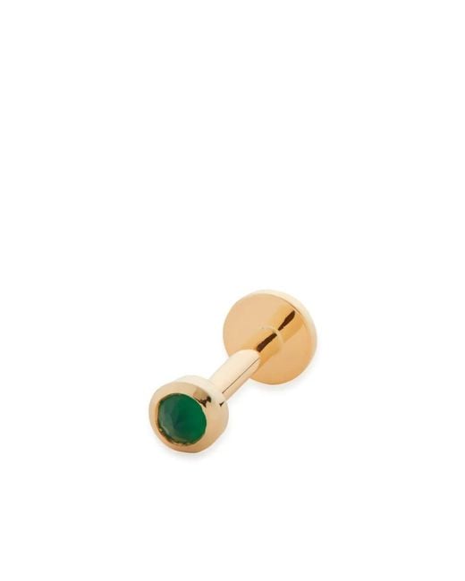 Monica Vinader White 9K Mini Gem Onyx Earring