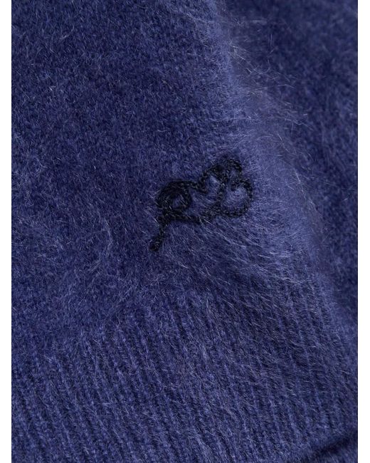 Rag & Bone Blue V-Neck Relaxed Sweater