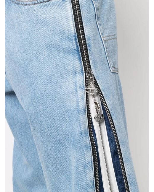 DIESEL Blue 1955 Zipped Straight-Leg Jeans for men