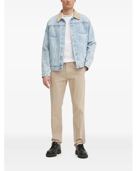 Guess Natural Striped-Pattern Trousers for men
