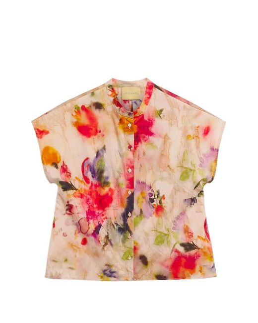 Momoní Pink Chemise Vihuela Imprimée En Coton