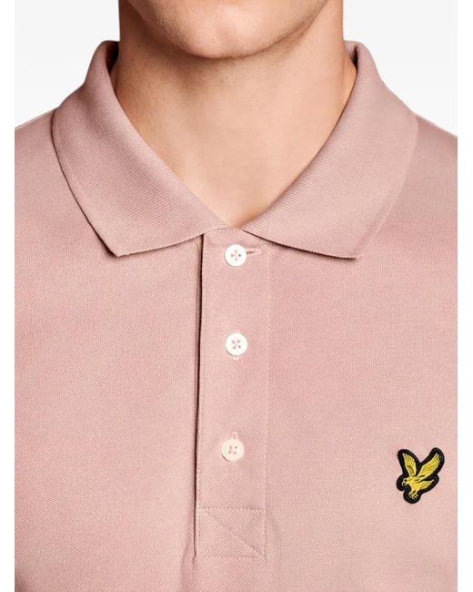 Lyle & Scott Pink Logo-Embroidered Polo Shirt