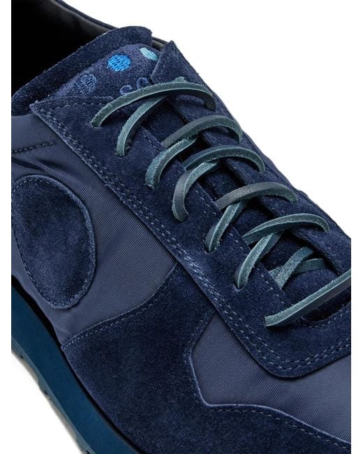 Blu Scarpa Blue Lace-Up Sneakers for men