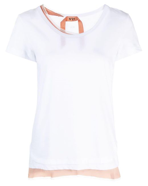 T-shirt con design a strati di N°21 in White