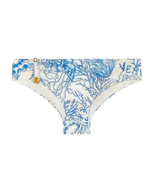 Versace Underwater Barocco Bikinislip in het Blue