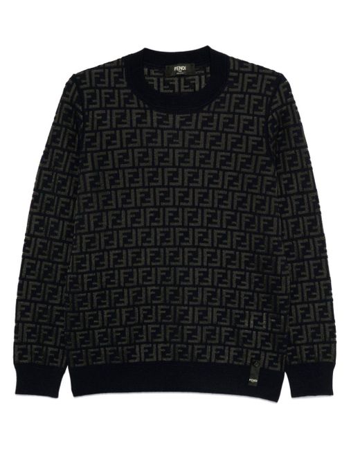 Fendi Trui Met Ff-Patroon in het Black voor heren